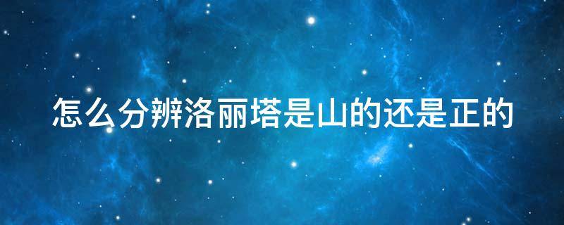 怎么分辨洛麗塔是山的還是正的 怎樣判斷洛麗塔是正還是山