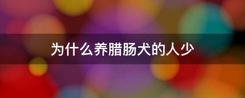 為什么養(yǎng)臘腸犬的人少 臘腸犬怎么養(yǎng),臘腸犬到底好養(yǎng)嗎