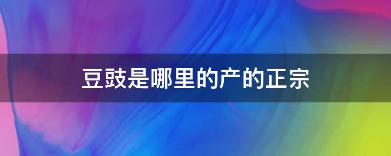 豆豉是哪里的产的正宗（豆豉哪产的最正宗好吃）