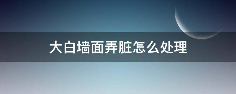 大白墻面弄臟怎么處理（大白墻面臟了怎么清理變白）