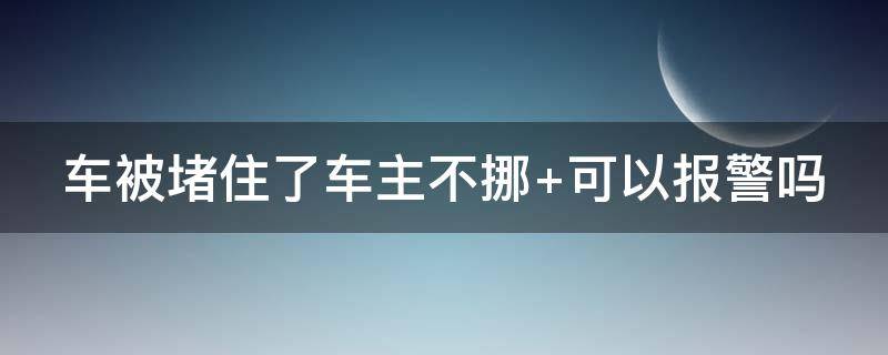 车被堵住了车主不挪（车被堵住了车主不挪 可以报警吗）