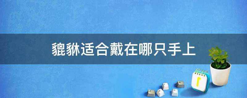 貔貅適合戴在哪只手上 貔貅戴在哪個手指上