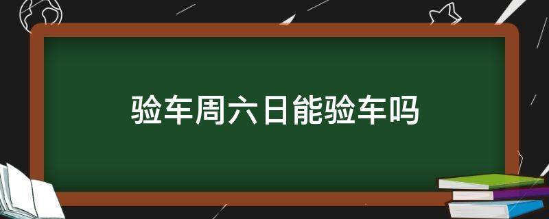 验车周六日能验车吗（验车本周六日可以去吗）