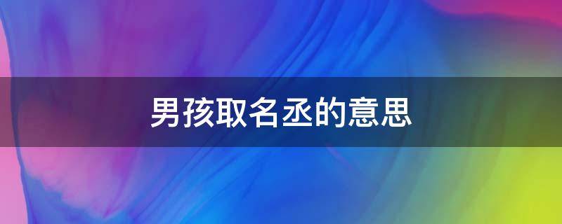 男孩取名丞的意思（丞字男孩名字的意思）