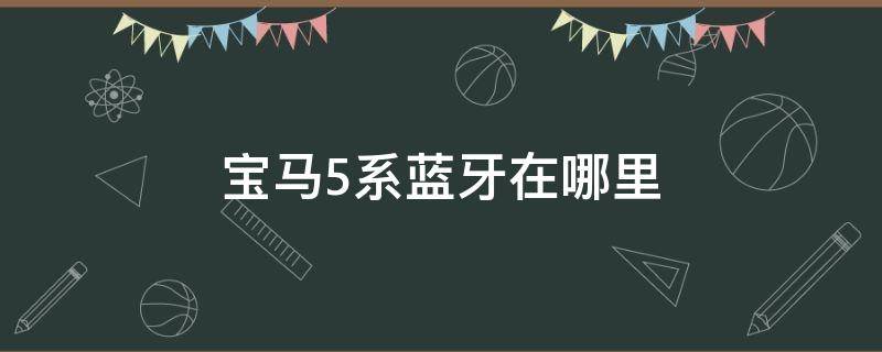 宝马5系蓝牙在哪里 宝马5系蓝牙在哪里图解