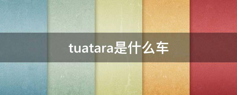 tuatara是什么车 TU是什么车