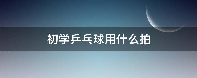 初學(xué)乒乓球用什么拍 初學(xué)乒乓球用什么拍子