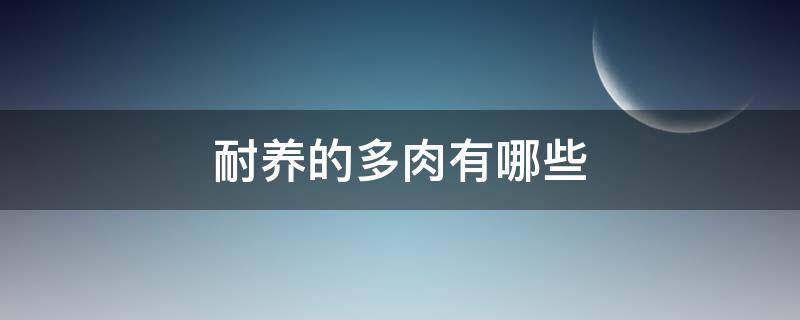 耐養(yǎng)的多肉有哪些 多肉類最好養(yǎng)的