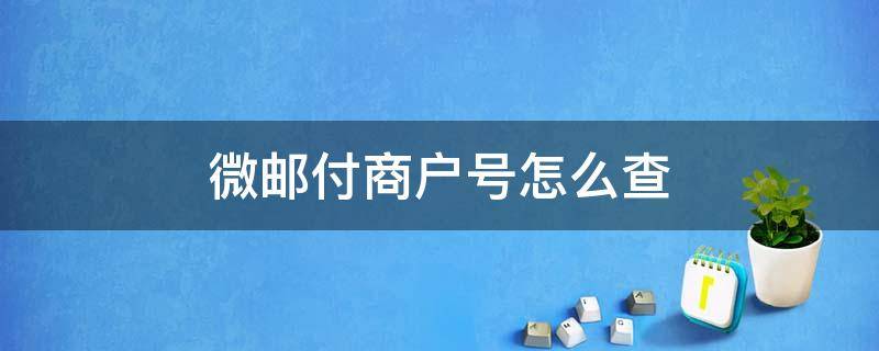 微邮付商户号怎么查 微邮付商户号怎么查视频