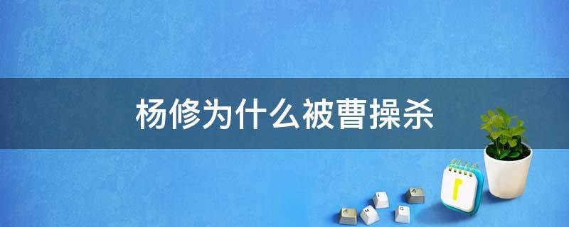 杨修为什么被曹操杀 杨修为什么被曹操杀视频