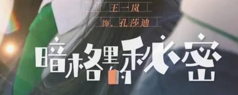 暗格里的秘密女主叫啥（暗格里的秘密男主女主名字）