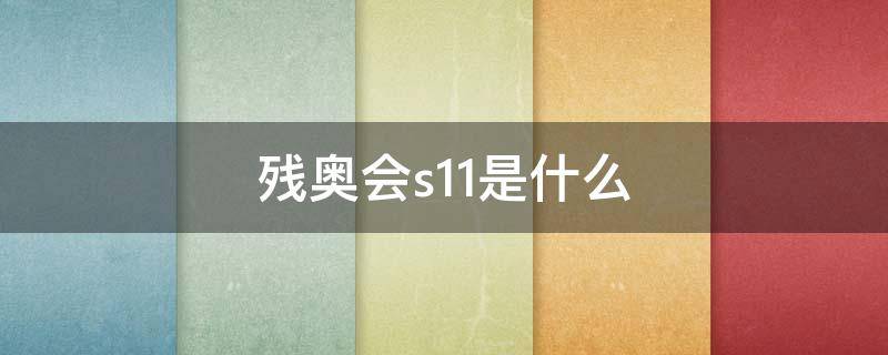 残奥会s11是什么（残奥会s11是什么级别）