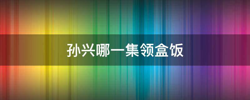 孙兴哪一集领盒饭 孙兴都在第几集出现