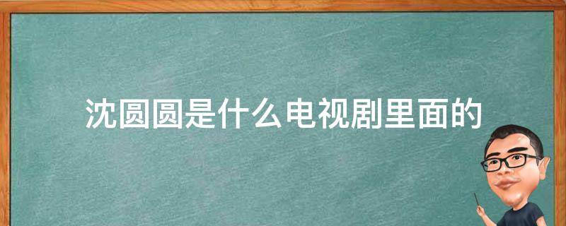 沈圆圆是什么电视剧里面的 沈圆圆是什么电视剧的人物