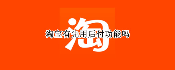 淘宝有先用后付功能吗（淘宝先用后付功能怎么样）