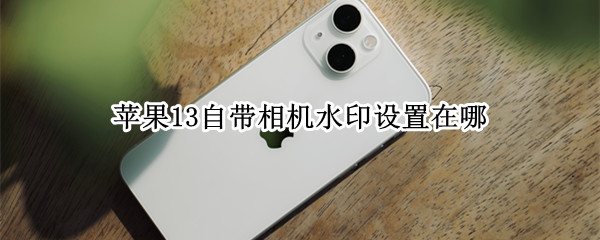 苹果13自带相机水印设置在哪 苹果13自带相机水印设置在哪找