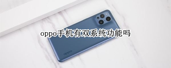 oppo手机有双系统功能吗 Oppo手机有双系统吗