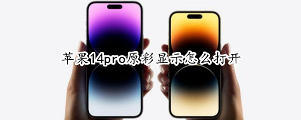 蘋果14pro原彩顯示怎么打開 iphone12原彩顯示怎么打開