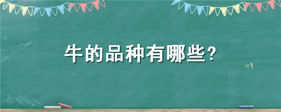 牛的品種有哪些？牛品種分類 牛的品種有什么