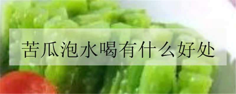 苦瓜泡水喝有什么好處