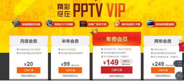 pptv聚力會(huì)員多少錢? pptv聚力會(huì)員多少錢