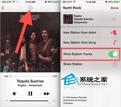 将iTunes Radio中的纯净版音乐还原为原声版音乐的方法