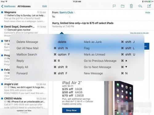 iPad變Mac iPad iOS9鍵盤快捷鍵設(shè)置以及使用技巧