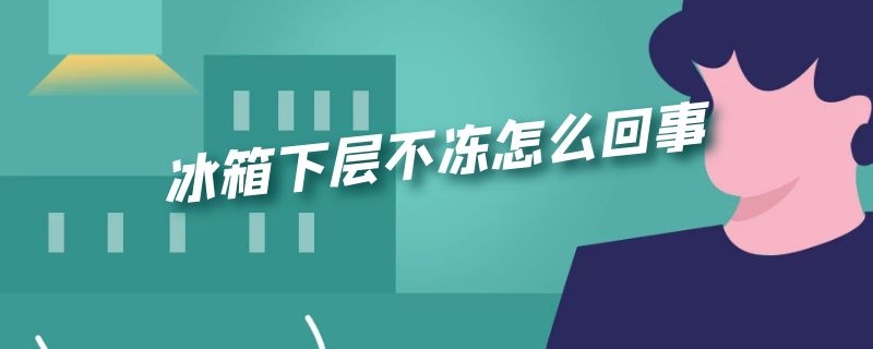 冰箱下层不冻怎么回事