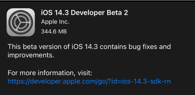 IOS14.3beta2修復(fù)了什么