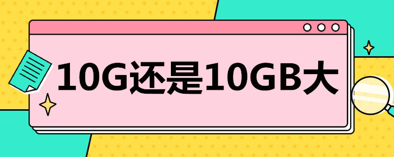 10G還是10GB大