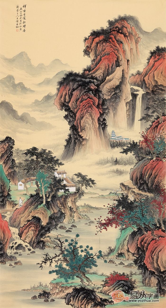 这4款客厅山水风景画 灵动诗意尽显品味身份