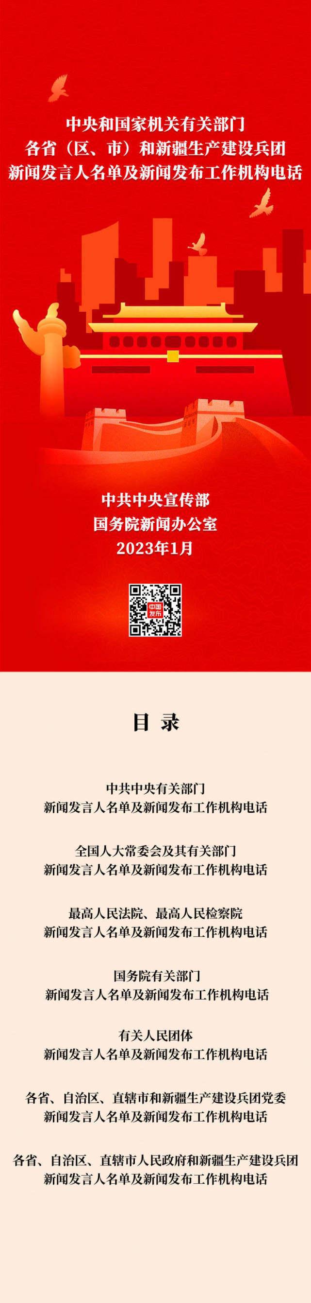 中央國家機(jī)關(guān)和地方2023年新聞發(fā)言人名錄發(fā)布：共272位，國家疾控局為首次公布 