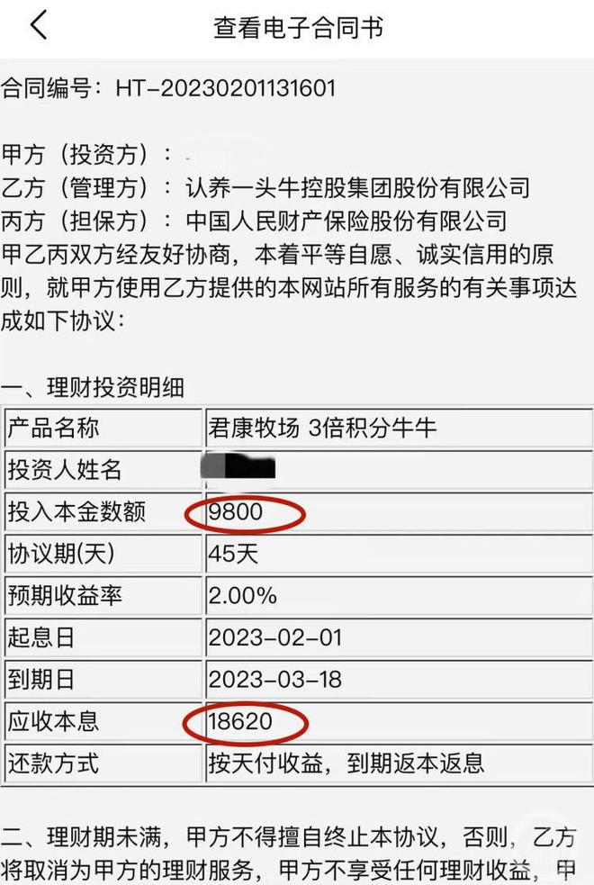 此“1頭?！狈潜恕耙活^?！?女子投資“云養(yǎng)牛”被騙上萬元    