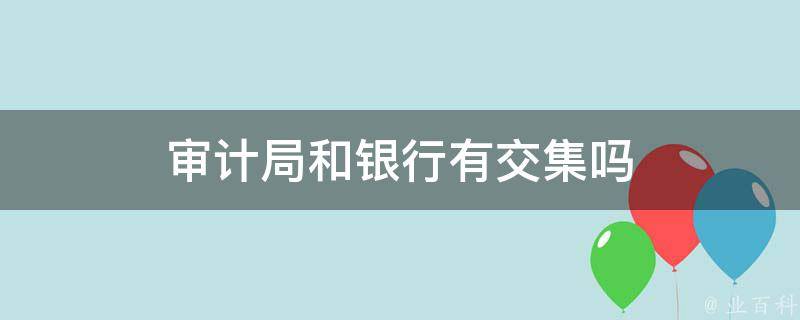 审计局和银行有交集吗（审计局和政府）